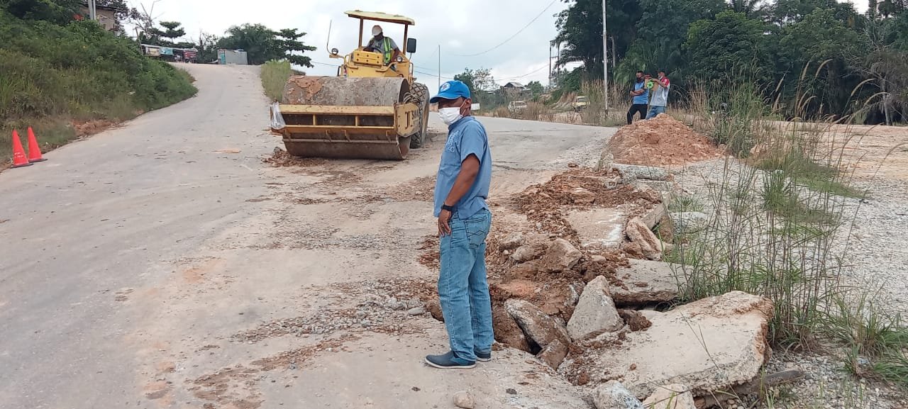 Kerjasama yang Baik Kabid Bina Marga dan  PT Cakrawala Monica Abadi , Perbaiki Jalan Rusak