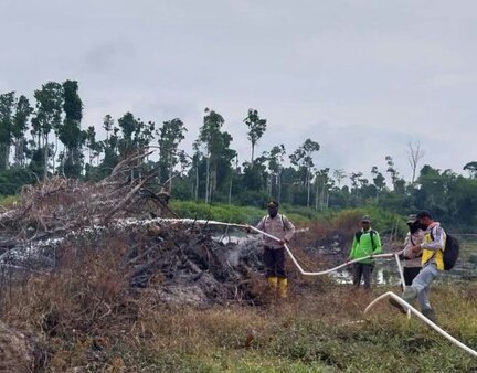 Lahan yang Terbakar Meluas Polisi Kejar Pelaku PembakaranÂ 