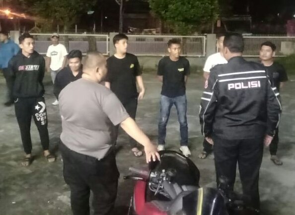 Polantas Pekanbaru Sita Puluhan Motor Balap Liar