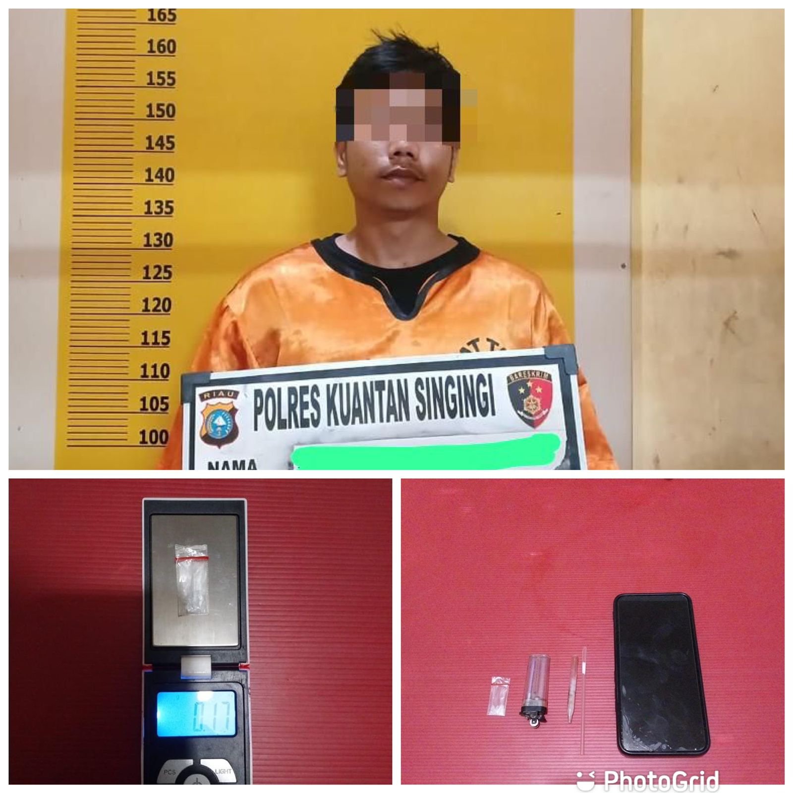 Tak Berkutik, Seorang Pria Di Ringkus Tim Mata Elang Satres Narkoba Polres Kuansing