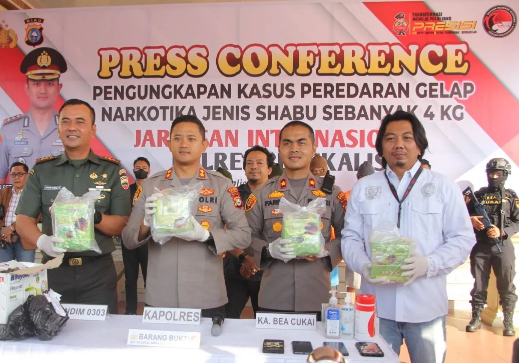 Bersama Lima Tersangka 4 Kg Sabu Diamankan Polres Bengkalis