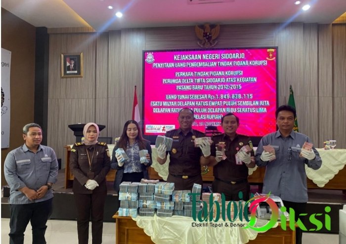 Kejaksaan Negeri Sidoarjo Sita Rp1.8 Miliar Dari Perumda Delta Tirta