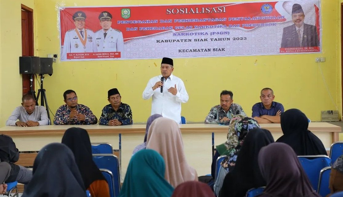 Bupati Siak Turut Mendukung Sosialisasi P4GN untuk Cegah Penyalahgunaan Narkotika