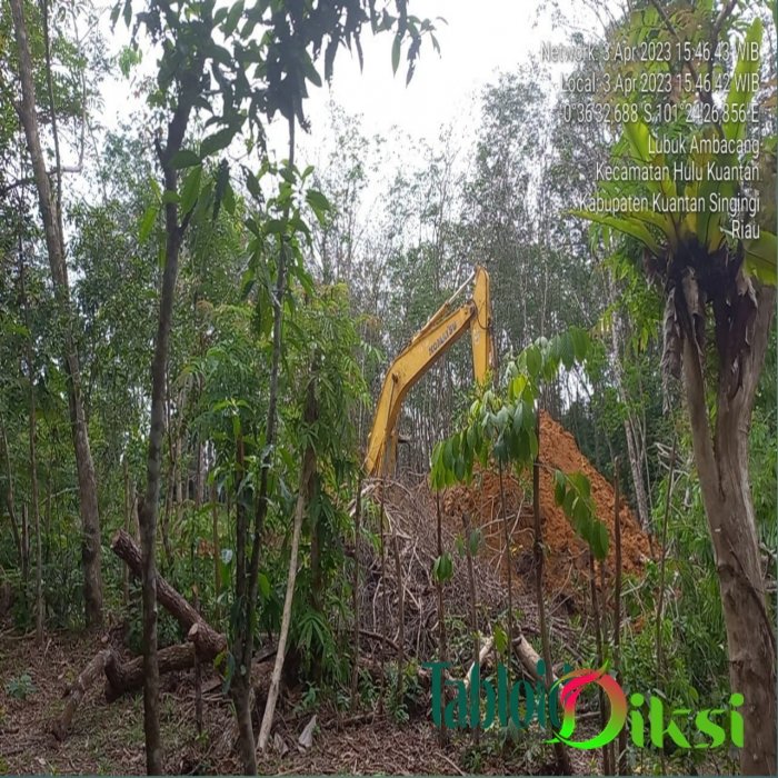 Satu Unit Alat Berat Terpantau di Desa Sungai Alah, di Duga Aktifitas PETI