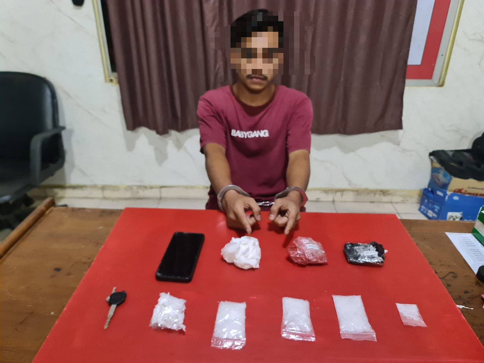 Tim Mata Elang Polres Kuansing Ungkap Peredaran 110 Gram Shabu