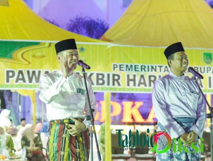 Bupati Rohil Gelar Pelepasan Meriah Peserta Pawai Takbir Idul Fitri di Rohil 1444 H