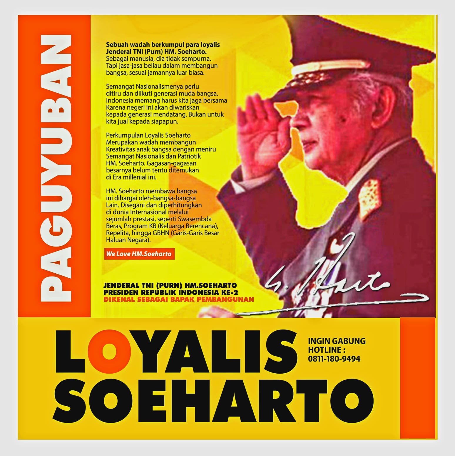 Jusuf Rizal Luncurkan Paguyuban Loyalis Soeharto Perkuat Partai Parsindo