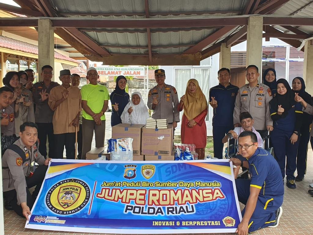 Tim Jumpe Romansa Polda Riau Kembali Salurkan Bantuan Ke Panti Sosial Pasca Libur Lebaran