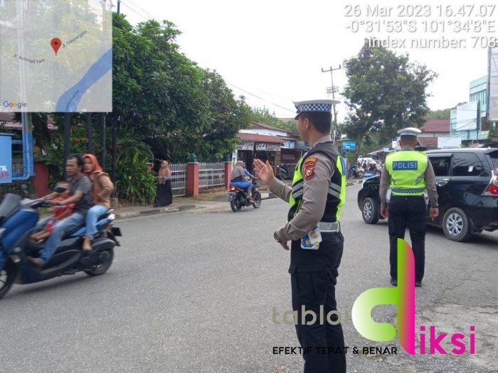 Satlantas Polres Kuantan Singingi Siagakan Jajaran Sore Jelang Buka Puasa