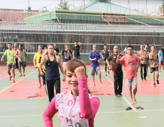 Lapas Kelas IIA PekanbaruÂ  Rutin Gelar Senam Pagi