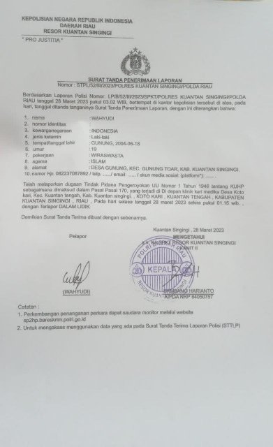 Sadis !!! Pemuda Gunung Toar Dikeroyok Oleh Pemuda Desa Koto Kari