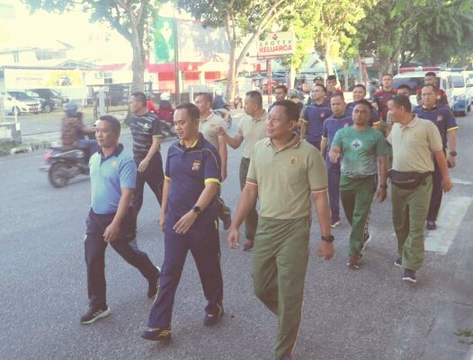 Polresta Pekanbaru dan Kodim 0301 Gelar Olahraga Bersama