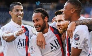 Super Menyeramkan, Ini Formasi PSG jika Messi dan Ronaldo Gabung