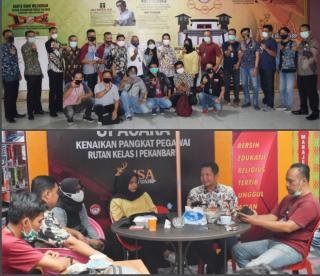 Bangun Sinergitas, Karutan Pekanbaru â€˜Ngopi Barengâ€™ Awak Media