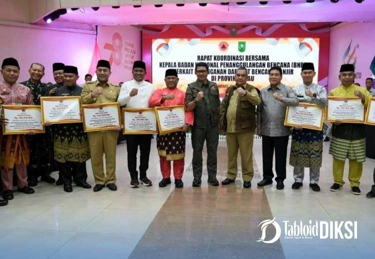 Bersama BNPB, Pemkab Kampar Terlibat dalam Rapat Koordinasi Penanganan Darurat Banjir