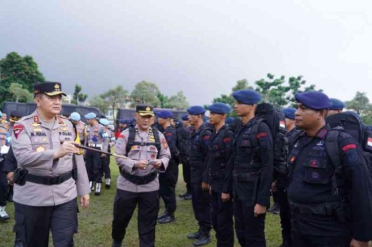 420 Personel Brimobda Riau Siap Amankan Pelaksanaan Pemilu