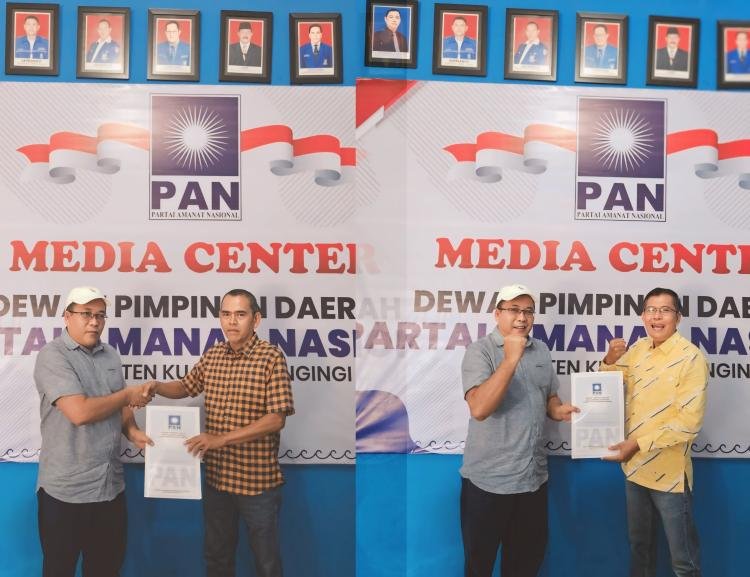 Dua Putra Terbaik Kuansing Dr. Adam SH MH Bersama Dr. Mardianto MT Ambil Formulir Pendaftaran Kepala Daerah Ke DPD PAN Kuansing 