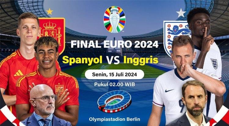 Adu Gengsi, Spanyol dan Inggris Akan Bertemu di Final Euro 2024. Berikut Head To Head Kedua Tim
