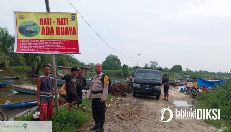 Polsek Pujud Melalui Bhabinkamtibmas, Terus Melakukan Himbauan Masyarakat Selalu Waspada Akan Ancaman Buaya