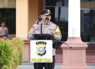 Pimpin Apel Pagi, Kapolres Siak Ingatkan Personilnya Menjaga Netralitas Dan Integritas