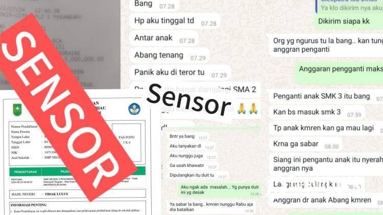 Diduga Oknum Wartawan Sekongkol dengan Dinas Pendidikan Riau Jual Kursi untuk Masuk SMA/SMK