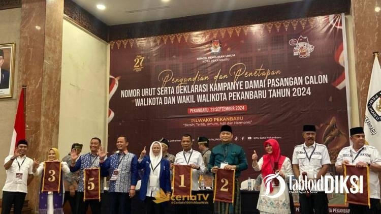 DPRD Pekanbaru Hadiri Pengundian Nomor Urut Calon Wali Kota 2024