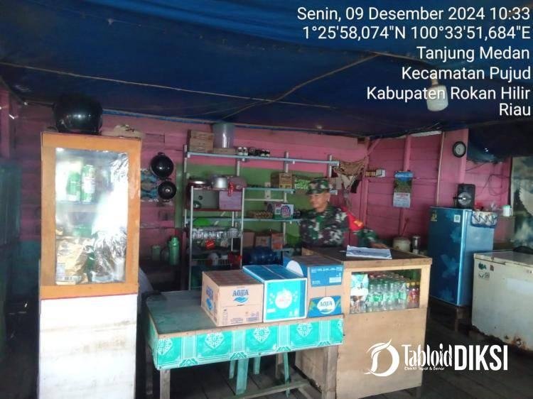 Berikan Dukungan Secara Moril, Babinsa Koramil 06/TM Temui Pemilik Usaha Mikro Kecil Menengah