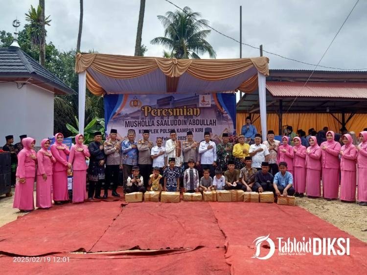 Resmikan Mushollah Saaluddin Abdullah, Polsek Kampar Kiri Gelar Acara Akbar !