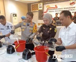 Polrestabes Makassar Musnahkan 1,4 Kg Sabu, Tegaskan Komitmen Polri Berantas Narkoba