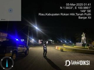 Antispasi C.3 (Curat, Curas & Curanmor), Satuan Samapta Polres Rohil Laksanakan Kegiatan Patroli Dinihari