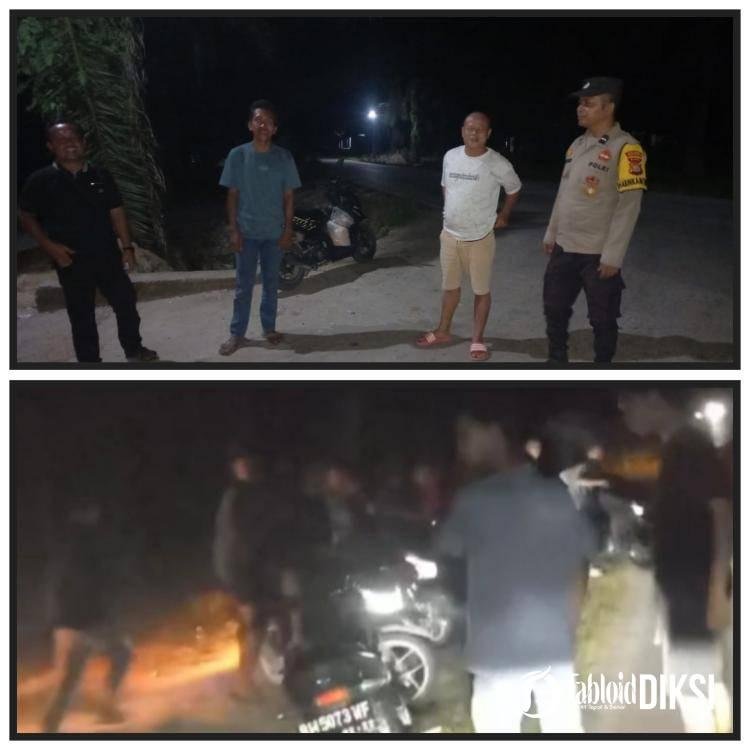 Cegah Aksi Balap Liar, Bhabinkamtibmas Kasang Bangsawan Bubarkan Para Remaja Yang Lagi Berkumpul Dipinggir Jalan