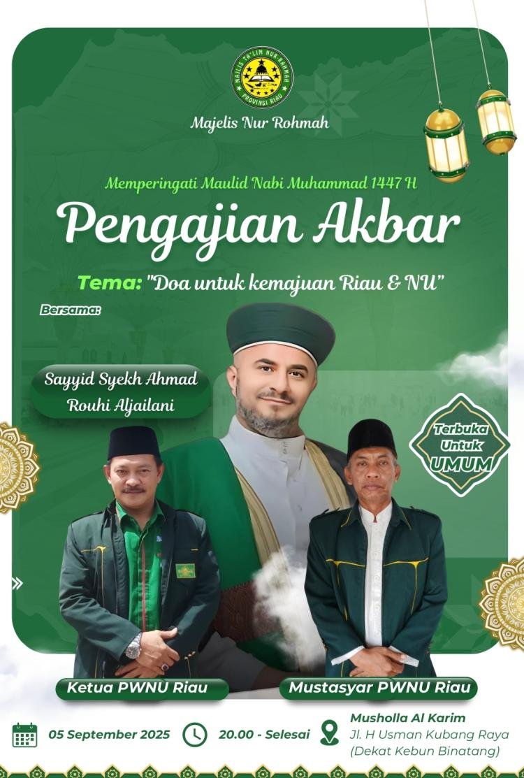 Majelis Nur Rohmah Gelar Pengajian Akbar Maulid Nabi Muhammad 1447 H