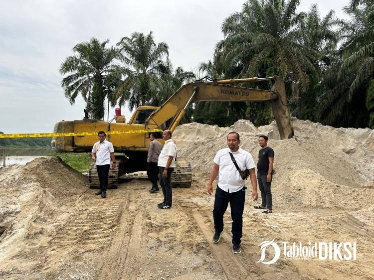 Satreskrim Polres Kampar Sikat Tiga TKP Penambang Galian C di Tambang!