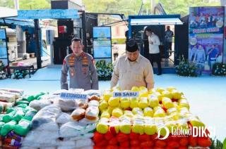 Setahun Presiden Prabowo, Dua Ratusan Ton Barang Bukti Narkoba Dimusnahkan