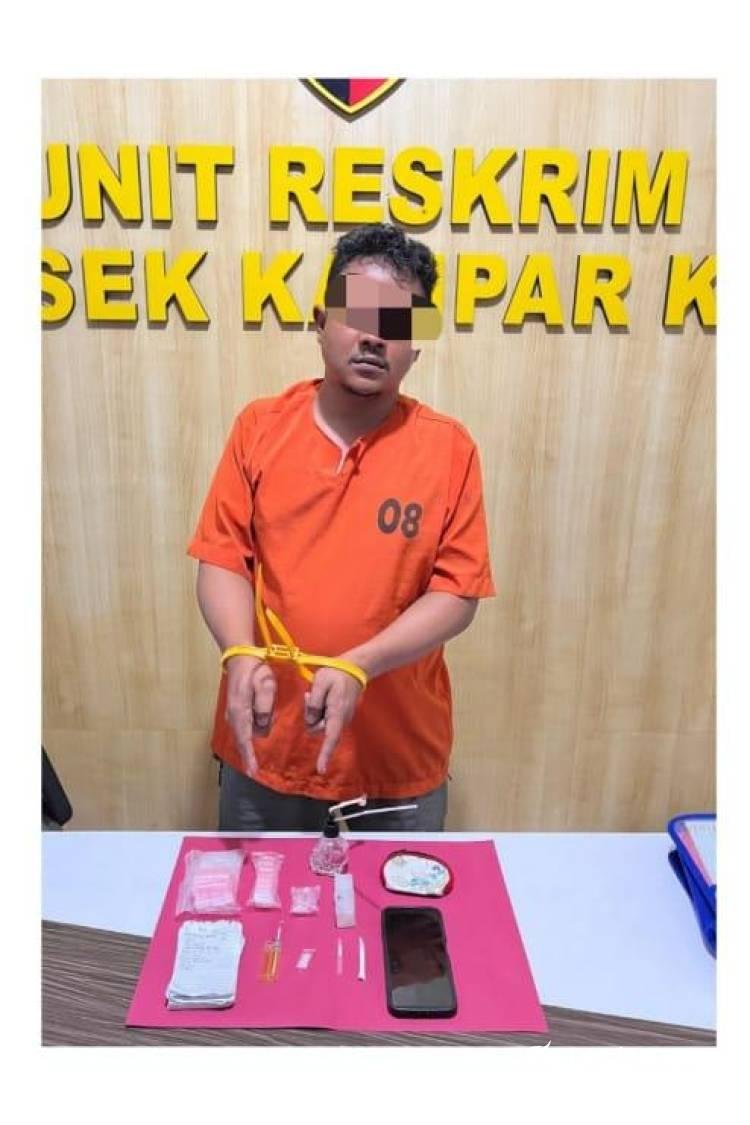 Tak Ada Ampun!!!, Polsek Kampar Kiri Tangkap Pelaku Narkoba di Desa Sungai Geringging 