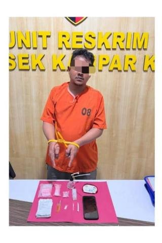 Tak Ada Ampun!!!, Polsek Kampar Kiri Tangkap Pelaku Narkoba di Desa Sungai Geringging 