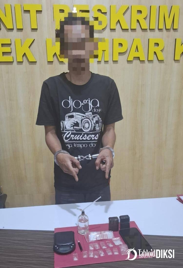 Warga Suka Makmur Ditangkap Polsek Kampar Kiri, 4,35 Gram Sabu-sabu Ikut Diamankan!