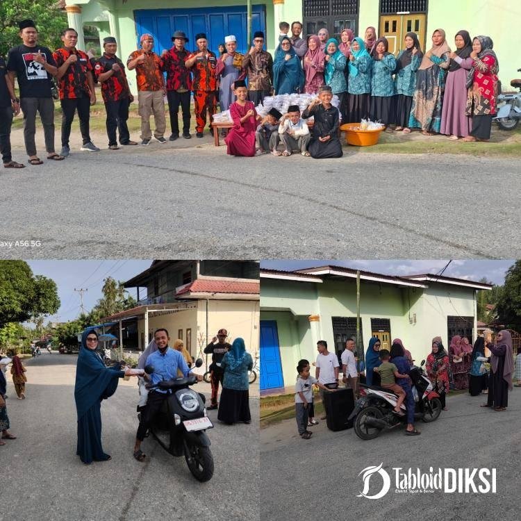 Lurah Pujud Selatan Dan Tim Pengerak PKK Berserta Jajarannya, Berbagi Takjil Kepada Warga Yang melintas