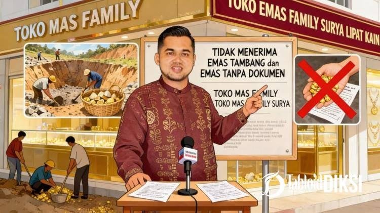 Toko Emas Family Kuntu dan Surya Lipat Kain Jamin Transaksi Legal