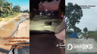 Jalan Hancur di Tapung Viral, Pemkab Kampar Baru Bicara Soal Anggaran