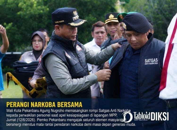Rompi Satgas Disematkan, Pekanbaru Perkuat Gerakan Bersih Narkoba