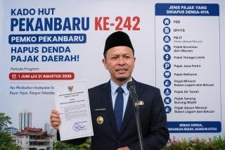 Gebrakan HUT Pekanbaru, Denda Pajak Daerah Ditiadakan hingga Akhir Agustus