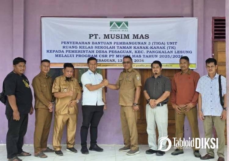 Komitmen Dukung Pendidikan, Musim Mas Serahkan Tiga Ruang Kelas TK untuk Desa Pesaguan