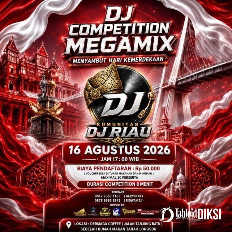 Semarak HUT RI, Komunitas DJ Riau Gelar Megamix Competition di Pekanbaru
