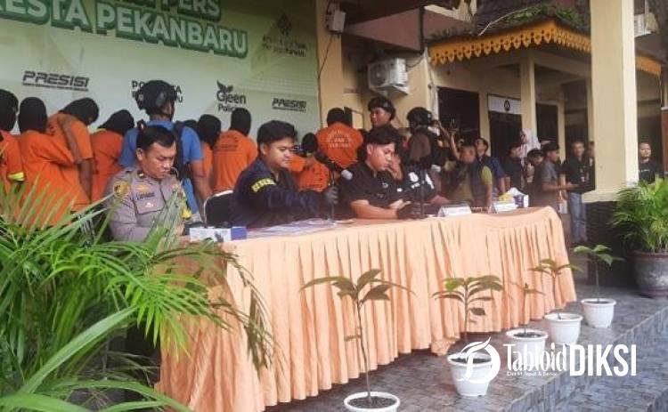 2 Komplotan Curanmor Dibekuk, 32 Motor Curian Disita Polresta Pekanbaru