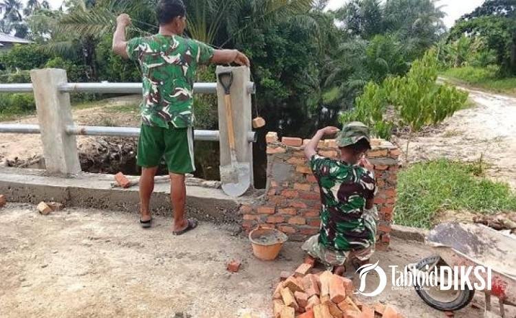Kodam XIX/Tuanku Tambusai Kebut Pembangunan Jembatan Garuda Armco