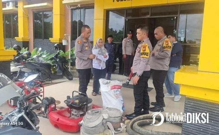 Tak Ingin Kecolongan Karhutla, Polsek Payung Sekaki Siagakan Peralatan Pemadam Sejak Dini