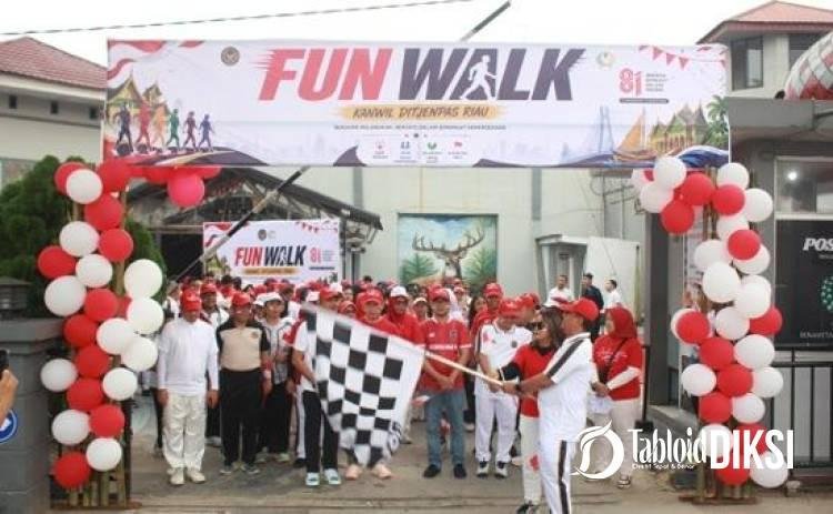 Semarak HUT RI ke-81, Lapas Pekanbaru Ramaikan Fun Walk hingga Lomba Tradisional