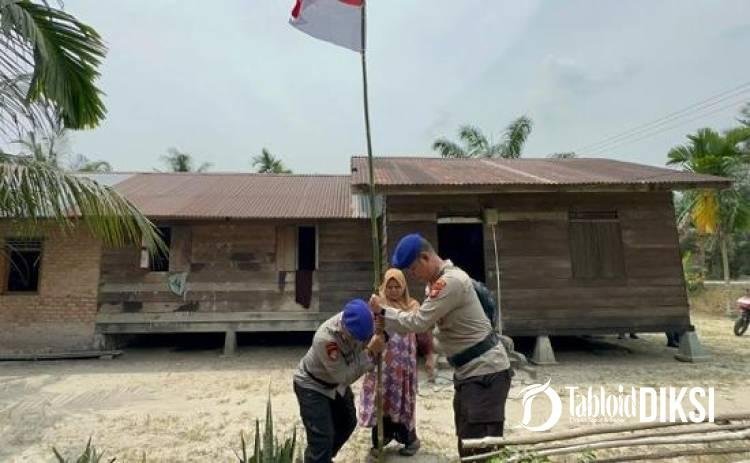 Bukan Sekadar Bendera, JALUR Polres Siak Kobarkan Nasionalisme di Pesisir Koto Ringin