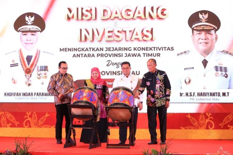 Pemprov Riau-Jatim Perkuat Kerja Sama Ekonomi, Komitmen Transaksi Tembus Rp1 Triliun